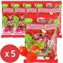 오키오 딸기과즙이 들어간 스트로베리 구미 100g x 5개 말랑말랑 젤리, 오키오 스트로베리 구미 100g x5개