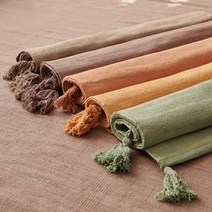 팔레트 핸드메이드 코튼 테슬 감성 캠핑 차박 매트 러그 4size 5colors