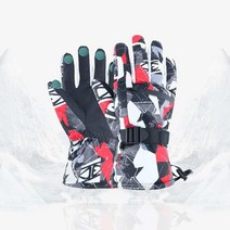 HITNEXT 스노우보드 스키 장갑 겨울 방수 장갑 터치 스크린 스노모빌 스포츠 보온 사이클링 장갑 등산 스노우 장갑 남성용 여성용 여성용 (레드 M), RED