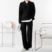 [SET]링클프리 플리츠 아노락 반집업 와이드 팬츠 세트 셋업(3color)