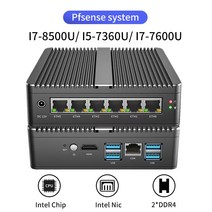 6 기가비트 이더넷 포트 방화벽 Pfsense Openwrt wifi 인텔 NIC 라우터 VPN 서버 미니 PC AES-NI Centos Ubuntu Esxi, [01] Celeron 4205U, [01] 4G RAM 16G SSD
