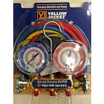 r22냉매 노란색 재킷 냉각 게이지 세트 R404a R410a R22 w/60