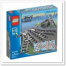 레고 LEGO 시티 기차 레일 포인트 7895, 단품
