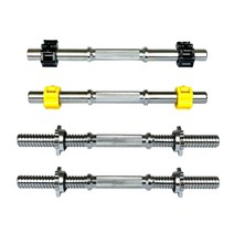 고강도 경량 아령봉 덤벨바 400mm 430mm 역기봉, 400mm 아령봉 기본형 (낱개1개) + 락조 옐로우