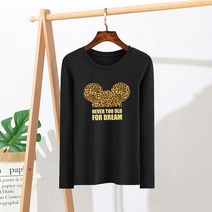 스타일아유 호피 캐릭터 프린트 긴팔 티셔츠[AXA6TS037A]