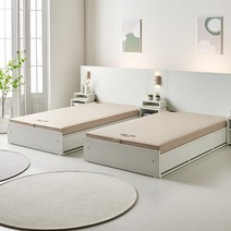 퍼보 컬러 (확장형)황토볼 판재 슈퍼싱글 SS 침대 보료, 화이트SS