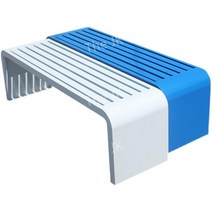 공원벤치 정원 운동장 철제 주물 평벤치 컬러 야외용, 100x40x45 블루