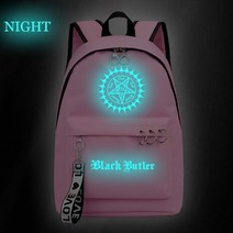 남여공용 애니메이션 블랙 집사 배낭 학교 책 mochila 여행 노트북 원 가방 215