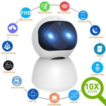 HD 1080P 실내 와이파이 카메라 스마트 홈 보안 감시 IP 카메라 CCTV 360 PTZ 10X 가정용 감시카메라 스마트폰 CCTV 신생아 홈캠, 1080P 카메라 전용_CN | 영국 플러그