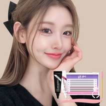 아이트인 붙이는 셀프속눈썹 언더래쉬 가닥 인조 자연스러운속눈썹 데일리속눈썹 붙이기 재료 세트 키트, 블링엣지 V+A 타입 9-10-11mm, 접착풀 화이트 + 핀셋, 1세트