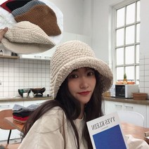 여성 벙거지 모자 명품 버킷햇 여자 봄 여름 가을 손 뜨개 블랙 레이스 모자