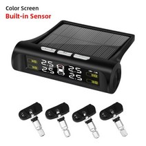 Jansite 스마트 자동차 TPMS. 타이어 공기압 모니터링 시스템 태양광 디지털 LCD 디스플레이 오토 시큐리티 경고 공기압128592, 해외배송_TY02-N