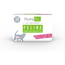 고양이영양제 NutraPro Feline - 소화기 건강 면역체계 지원 및 전반적인 웰빙을 위한 고양이용 수의학 고급 고양이 프로바이오틱 보충제 301그램 봉지, [01] 일