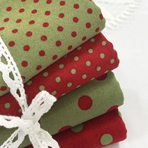 원단킹 20수면 원단패키지]칼라미니도트_4종_그린적갈색_9014 (5514192)