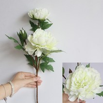 오브제 화병 단일 모란 장미 시뮬레이션 가정 결혼식 장소 레이아웃 휴대용 가이드 공장 벽 액세서리, 1pc, 06 light green
