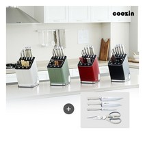 쿠진 나이프케어 칼살균기 + 에지리 프레스티지 나이프 4종세트 (칼갈이 기능포함), 색상:올리브그린, 상세 설명 참조
