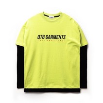 큐티에잇 ND I.T Logo Layered Tee Lime