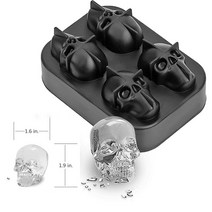 아이스크림 젤라또 기계 업소용 크리에이티브 총 총알 모양 아이스 큐브 메이커 3D DIY 금형 초콜릿 캔디, 03 Skeleton