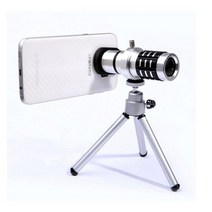 12배줌 스마트폰 망원렌즈 아이폰 핸드폰 접사 줌 렌즈.갓샵, 실버, 1개