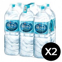 농심 백산수 2.0L x 12병 생수 물 2리터(라벨 유/무 랜덤발송), 2L, 12개