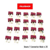 딘스잭 T플러그 Deans Connector T Plug, 수-20개(Male x 20pcs)