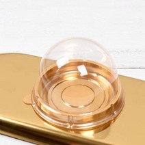 일회용 월병 상자 디저트 포장 상자 원형 포장 계란 노른자 플라스틱 상자 케이크 비스킷 빵 크림 머핀 비스킷, 100 조각, 골드