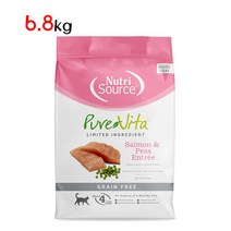 퓨어비타 캣 그레인프리 연어&완두콩 6.8kg 고양이사료