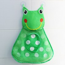 아기 목욕용 귀여운 오리 개구리 메쉬 그물 장난감 보관 가방 강한 흡입 컵 목욕 게임 가방 어린이를 위한 욕실 정리 물 장난감, 개구리.