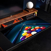 당구다이 미니당구대 접이식 탁구 패턴 인쇄 게임 마우스 패드 대형 테이블 패드 미끄럼 방지 고무 베이스 노트북 테이블 패드 XXL 당구 블랙 8, BG-494+400x800x2mm