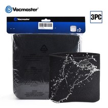 Vacmaster Multi-Fit 습식 Vac 폼 필터 건식 진공 청소기 3 개/몫 용 Costsaving Water Washable 재사용 가, 한개옵션0, 한개옵션0