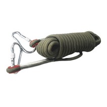 포로스 비너2개포함 다용도 보조 자일 초강력 캠핑 해먹 밧줄 로프 10MM*20M 색상선택, 카키