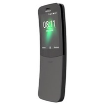 노키아 8110 4G 언락폰 2MP 카메라 2.4 인치 LTE 듀얼 코어 와이파이 키패드 슬라이더 휴대폰 스마트폰 휴, 01 Full set, 01 Black