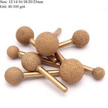 카운터싱킹 싱크 보링 1pcs 12-25mm 볼 다이아몬드 그라인딩 버 조각 비트 14, 100 그릿, 18mm