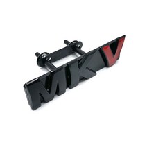 자동차 엠블럼 레터링 로고 마크 뱃지 호환 글로스 블랙 자동 데칼 스티커 3d 글자 MKV 그릴 아울렛 로고, 01 Grill
