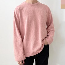 젊은남자 밝은색 루즈핏 봄 긴팔 니트티 고등학생 세련 남자니트티