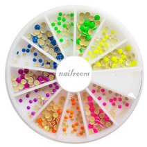 NAILROOM 네일 라인스톤세트 네일스톤세트 네일세트, 1개, [no. 109]  원형 형광 스톤세트