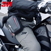 오토바이 자전거 레그백 웨이스트백 허리쌕 3H 다리 가방 방수 반사 승마 허리 기관차 라이더 남성과 여성 안티 스크래치 장비, [01] 검정과 빨강 쉽게 착용하고 벗을 수 있으며 방