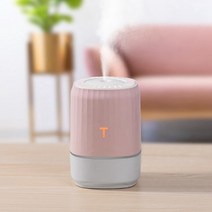 차량용가습기 무선가습기 미니가습기 초음파가습기Air Humidifier Portable 280Ml For Home Car USB Cool M, 02 분홍색