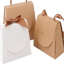 HY 핸드백모양 접이식 선물상자 선물박스 고급선물박스, 대 - 브라운