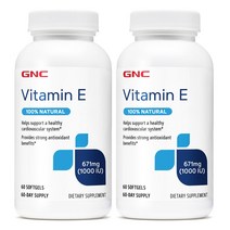 GNC 비타민 E 1000IU 60캡슐 x2, 2개