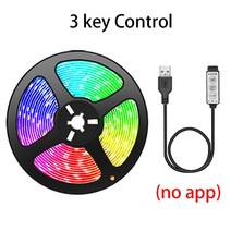 셀프 레일조명 레일등 마그네틱 주방 식물등 RGB 5050 Led 스트립 라이트 블루투스 앱 5V USB 테이프 유, 02 3 Key Control_03 2m