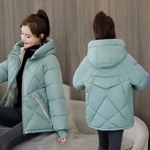 데일리웨어 여성 겨울 빅사이즈 캐주얼 후드 숏패딩