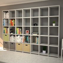 큐빅스1 책장 L7-5, 화이트