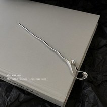 장만월비녀 봉황 죽절 전통 은 장신구 옛날 올림 머리 비녀 신중식 실버 메탈 모던 심플 뒤통수 감 머리비녀 데일리 머리장식