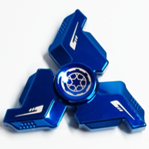 타이거피스트 실버스틸 피젯스피너 고급형 메탈 회전 자이로스코프 키덜트, 블루실버