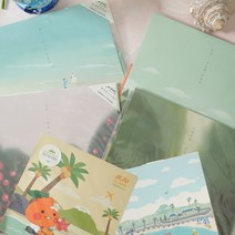 제주 감성 편지지 엽서 세트 모음 제주도여행 감사카드 종이편지 손편지, 01. 일러스트엽서세트(3P)