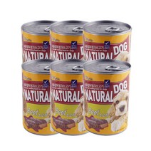 브랜드없음 내추럴독 청크 소고기 375g 6캔, 단일옵션
