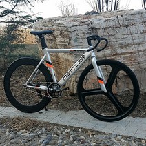 픽시자전거 클래식자전거 완전조립자전거 크로몰리 벨로라인METTLER-고정 기어 자전거 알루미늄 합금 프레, 04 Sliver2, 01 52cm(165cm-180cm)