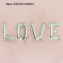 32 인치 로즈 골드 실버 신부 풍선 웨딩 장식 신부 편지 호일 ballon 신부 샤워 총각 파티 용품, 2-4개 32인치