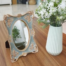 로즈 앤틱 거울 민트 이케아탁상 화장대 탁상소 IKORNNES 탁상형 탁상 이코르네스 원목